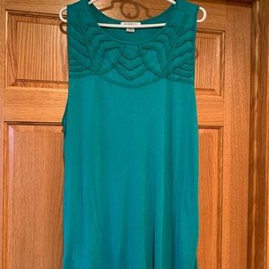 Turquoise sleeveless tunic